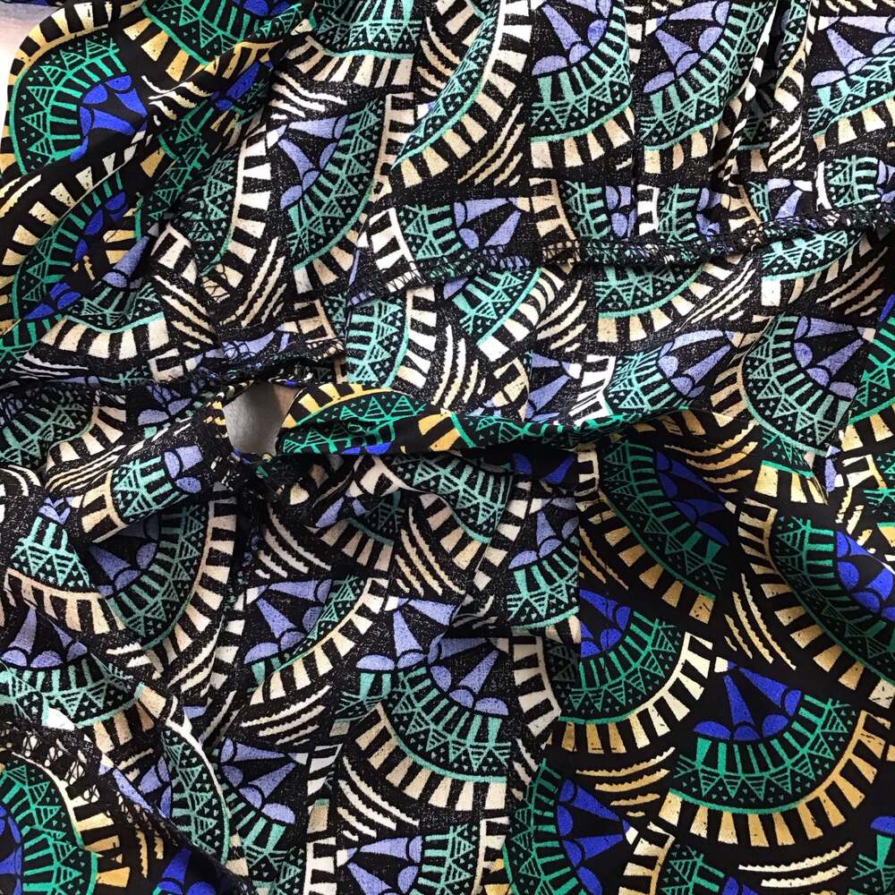 Silk & Salt Geometric Print Wrap Midi Dress Size XS Boho Flirty NWT - Picture 3 of 13